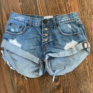 Lightly worn free people x one teaspoon shorts!